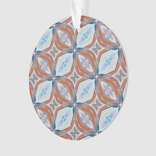 Rust unique, Turquoise, Bleu clair et rose Motif D (devant)