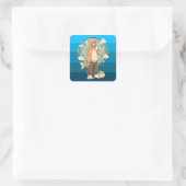 Rust Voor de Puf Vierkante Sticker (Tas)