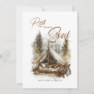 Rust voor je ziel Christelijke Boho Blank Kaart