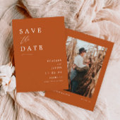 Rust Wedding Photo Save the Dates Save the Date