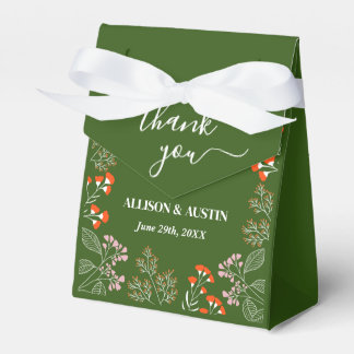Rust Wildflower Botanical Garden Wedding Gift Bedankdoosjes