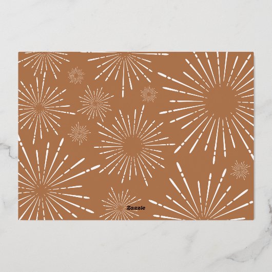 Rust wit script Kerstmis 2 foto Holiday Folie Feestdagenkaart (Achterkant)