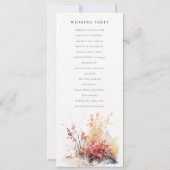 Rust Yellow Fall Paysage Plaid Wedding Programme (Dos)