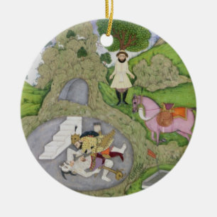 Rustam die de Witte Maan doodde, illustratie van Keramisch Ornament