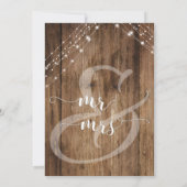 Rustbruin hout & lichten Vier het met ons mee Kaart (Achterkant)