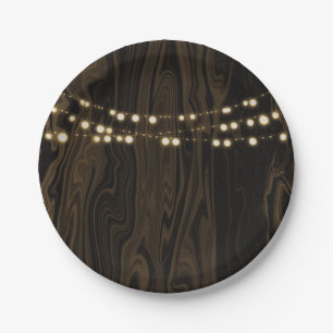 Rustbruine Whimsical Houten Slingerlichtjes Bruilo Papieren Bordje