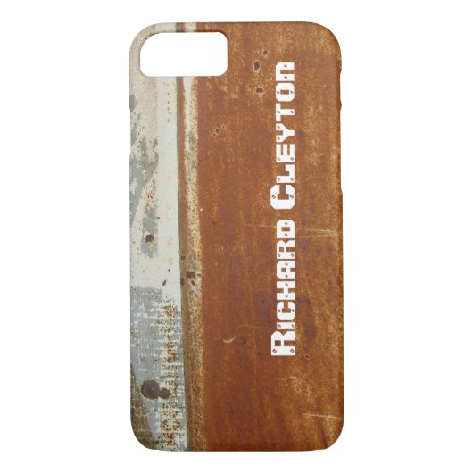 Rustd, corrosief metaal, textuur aangepast Case-Mate iPhone case (Achterkant)