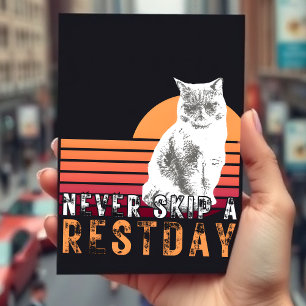 Rustdag Bedrukte Kattenontwerpstijl Briefkaart