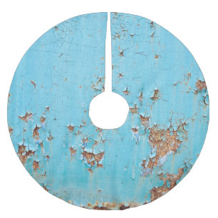 Rusted Blue Metal: gestructureerde muur. Kerstboom Rok