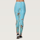 Rusted Blue Metal: gestructureerde muur. Leggings (Achterkant)