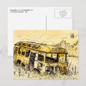 Rusted Bus v.2 Briefkaart (Voorkant / Achterkant)