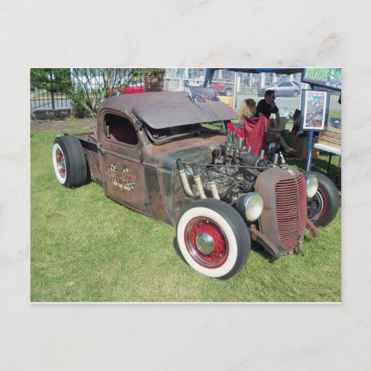Rusted Hot Rod Briefkaart (Voorkant)
