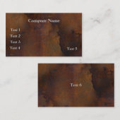 Rusted Metal Kijk Visitekaartje (Voorkant / Achterkant)