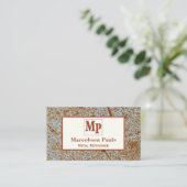 Rusted Metal Texture met aangepaste Logo Visitekaartje (Staand voorkant)