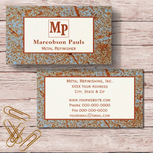 Rusted Metal Texture met aangepaste Logo Visitekaartje