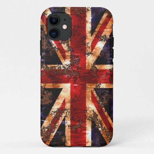 Rusted Patriotic United Kingdom Flag Case-Mate iPhone Case (Achterkant)