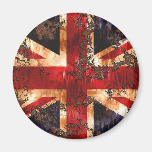 Rusted Patriotic United Kingdom Flag Magneet