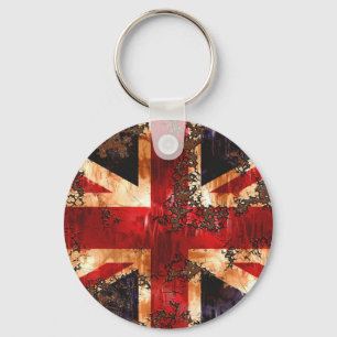 Rusted Patriotic United Kingdom Flag Sleutelhanger