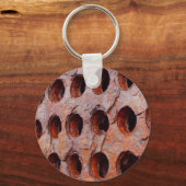 Rusted Perforated Metal Key Ring Sleutelhanger (Voorkant)