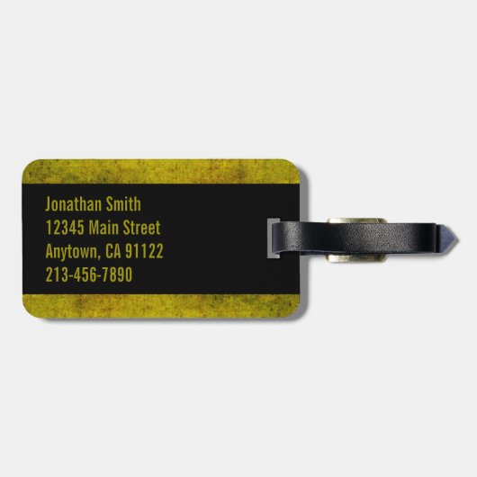 Rusted Radioactive Symbol Bagagelabel (Achterkant horizontaal)