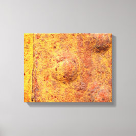Rusted Rivette Metal Canvas Print