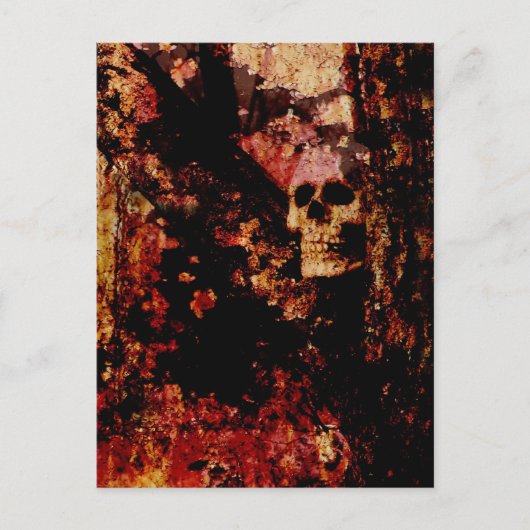 Rusted Skull Briefkaart (Voorkant)