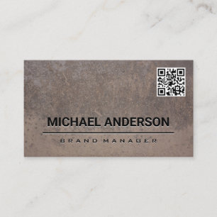 Rusted Texture Metal   QR-code Visitekaartje