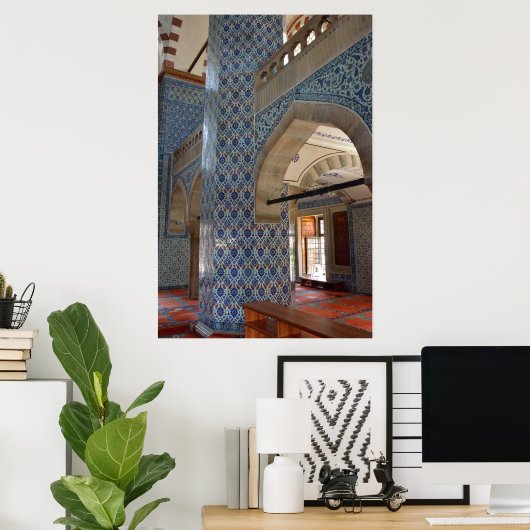 Rustem Pasha-moskee in Istanbul Poster (Thuiskantoor)