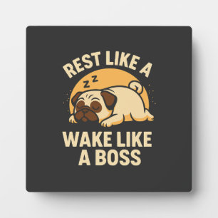 Rusten als een Pug - Wakker worden als een Boos Fotoplaat