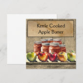 Rusten Appelboter Ketel Gekookte Kerstkaart Kaart (Voorkant / Achterkant)