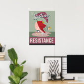 Rusten is mijn weerstand - Retro Style Print (Thuiskantoor)