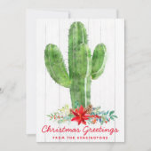 Rusten Kerstdistel Houten Vakantiefoto Feestdagenkaart (Voorkant)