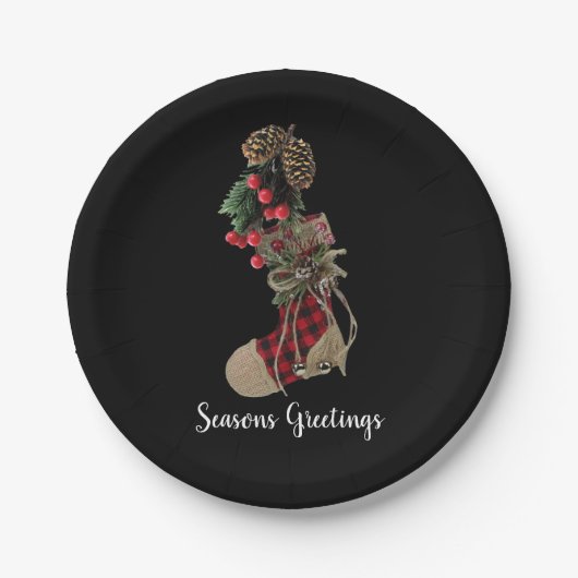 Rusten Kerstmuts Papieren Bord (Voorkant)