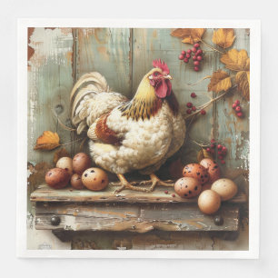 Rusten Kippenhok Papieren Servet