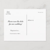 Rusten Krans Blad SAVE THE DATE Foto Ansichtkaart Aankondigingskaart (Achterkant)