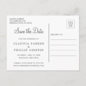 Rusten Krans van Olijfblad Save the Date Aankondigingskaart (Achterkant)