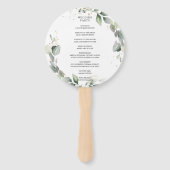 Rusten Kransen Rond Huwelijksprogramma Handwaaier (Achterkant)