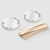 Rusten Kransen Rond Huwelijksprogramma Handwaaier (Niet-gemonteerd)