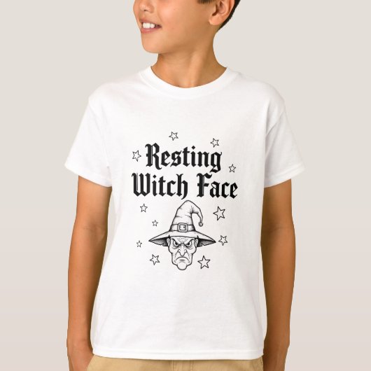 Rusten met rust - Schattigee heks & ster Kinder T- T-shirt (Voorkant)