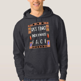 rustend inheems gezicht hoodie