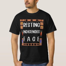 rustend inheems gezicht t-shirt