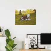 Rustend kalf poster (Thuiskantoor)