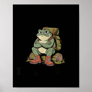 Rustend Padden Gezicht Grappig Chagrijnig Pad Pun  Poster