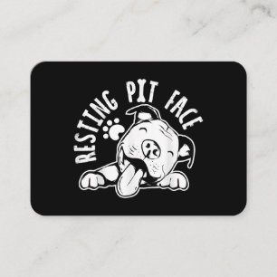 Rustend Pithoud Funny Dog Pitbull Meme Kleding Visitekaartje