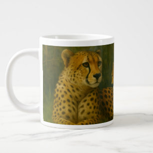 Rustende Cheetah Duo in het bos Extra Grote Beker
