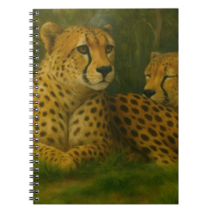 Rustende Cheetah Duo in het bos Notitieboek