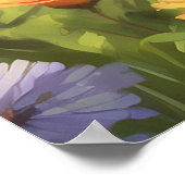 *~* Rustende Kat Bloemen 5:4 Kitten Cat AP68 Poster (Hoek)