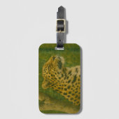 Rustende luipaard in Sanctuary setting Bagagelabel (Voorkant (verticaal))