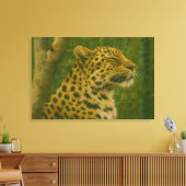 Rustende luipaard in Sanctuary setting Canvas Afdruk (Insitu (Woonkamer))