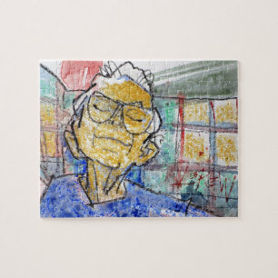 Rustende ogen Schilderij  / Kunstenaar Larry Lerew Legpuzzel